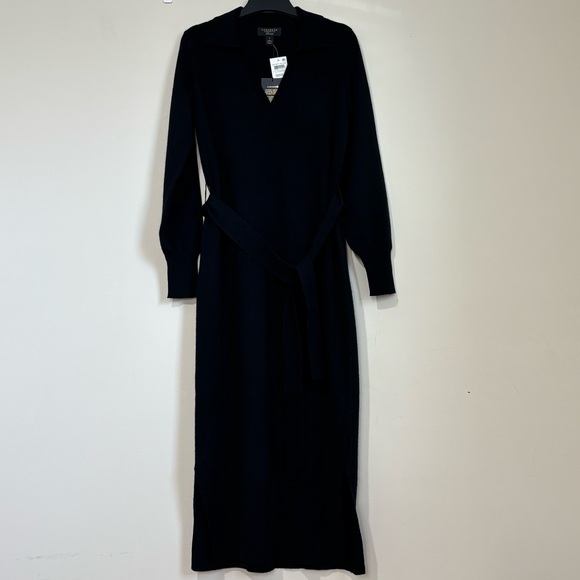 Charter Club New/tag luxury cashmere black johnny collar pullover sweater dress - Picture 4 of 16